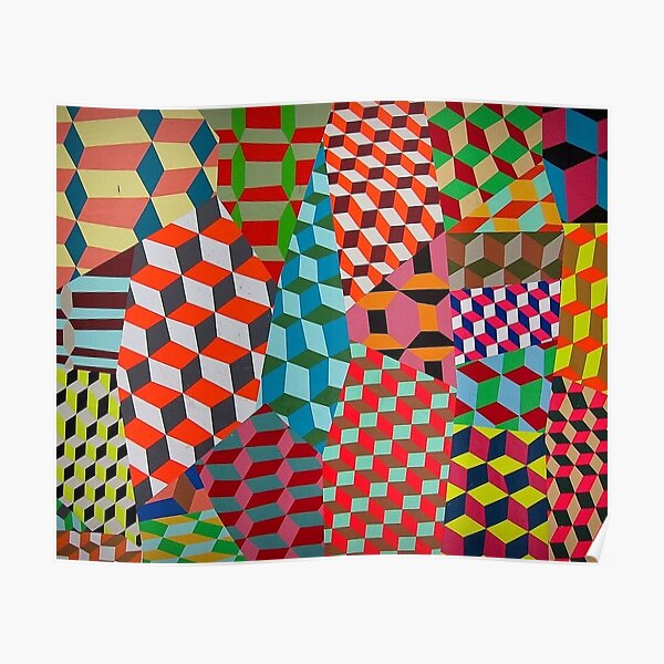 Colored Squares Poster