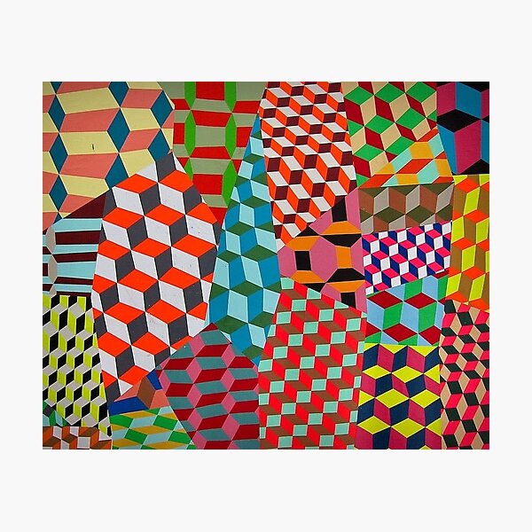 Colored Squares Photographic Print