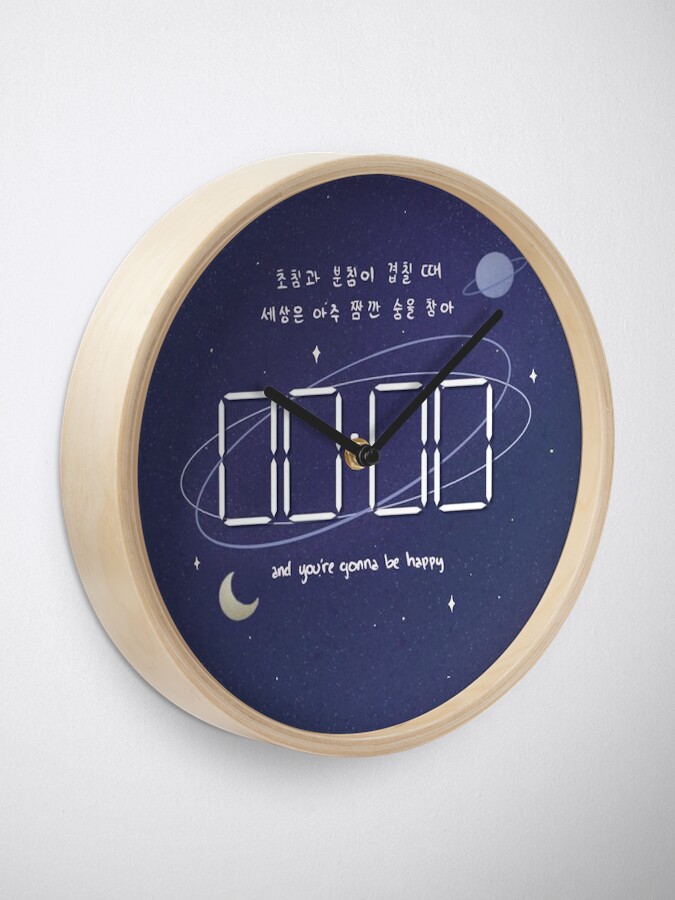防弾少年団(BTS) - BTS 오’늘 ACRYLIC CLOCK BTS 00:00 (Zero O' Clock) LED Night Light – Still With Euphoria