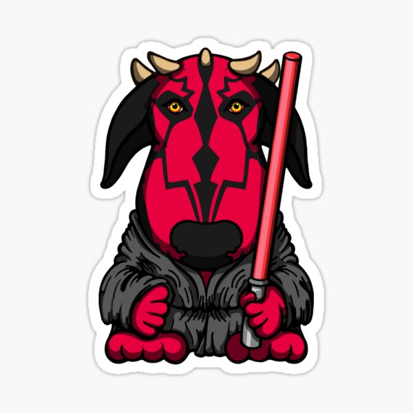 Vista previa del artículo con la obra «Dark Side Bull Terrier», diseñado y vendido por Sookiesooker.