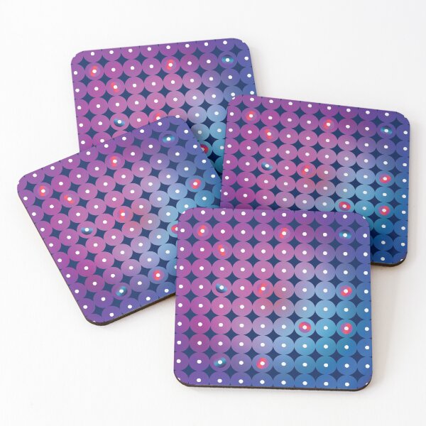 Item preview, Abstract futuristic circles in blue, pink and fuchcia designed and sold by IngaDesign.