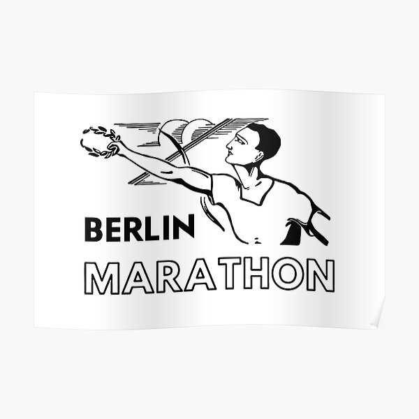 "Berlin Marathon Runner and Jogger Gift Idea" Poster by VintageTM