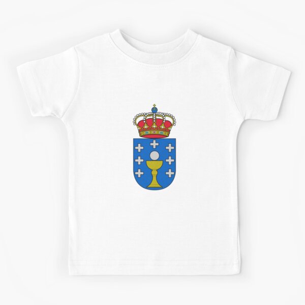 escudo de armas de la bandera de galicia Camiseta para niños