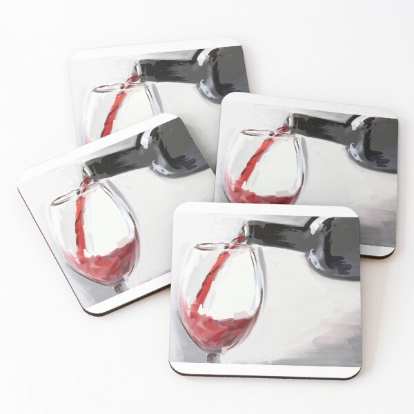 Item preview, Pouring red wine into a glass - digital oil painting designed and sold by tobyurbansketch.