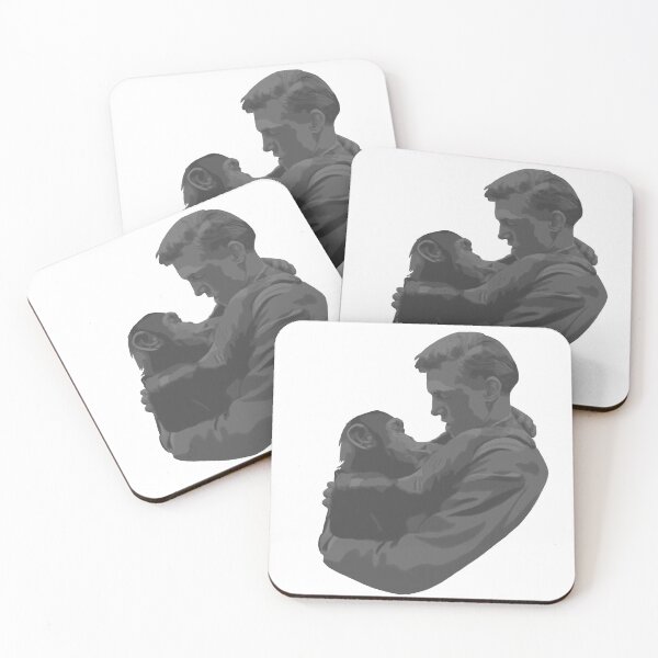 Item preview, David Attenborough and chimp designed and sold by FreeOrca.