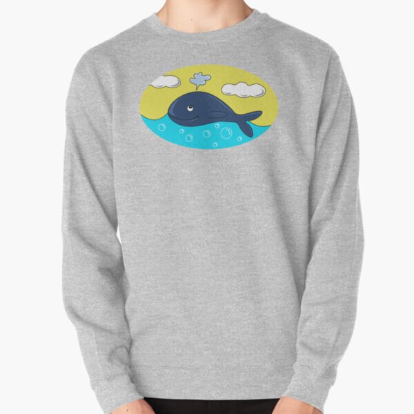 Happy whale Pullover Sweatshirt
