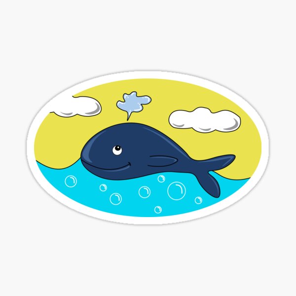 Happy whale Sticker