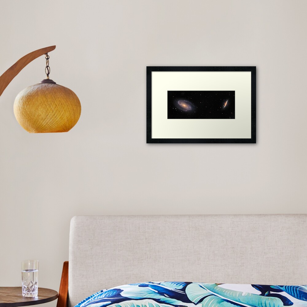 M81 Bode's Galaxy & M82 Cigar Galaxy Framed Art Print