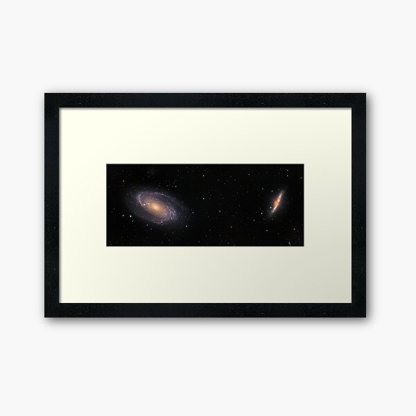 M81 Bode's Galaxy & M82 Cigar Galaxy Framed Art Print