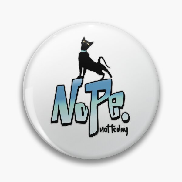 Item preview, Nope not today angry black cat designed and sold by auntfluffy.