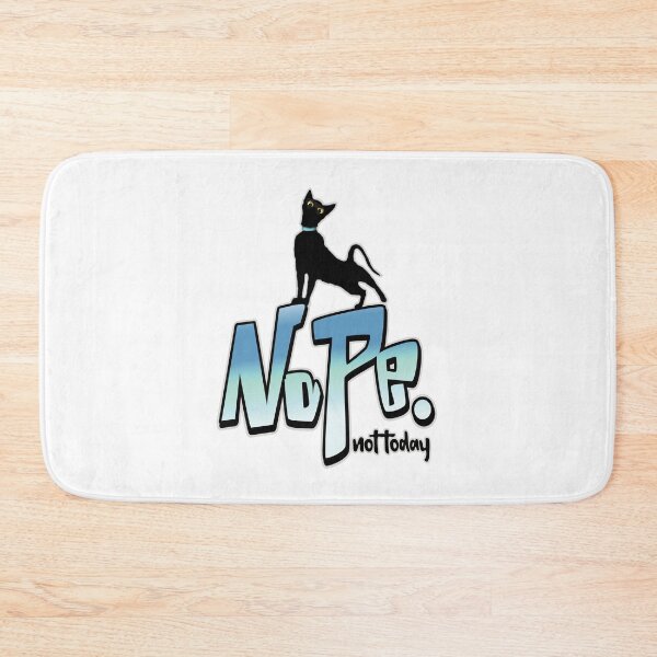 Item preview, Nope not today angry black cat designed and sold by auntfluffy.