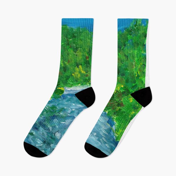 Item preview, "When I Used to Swim with Snakes" River Landscape Scene designed and sold by Gelarie Johnson.