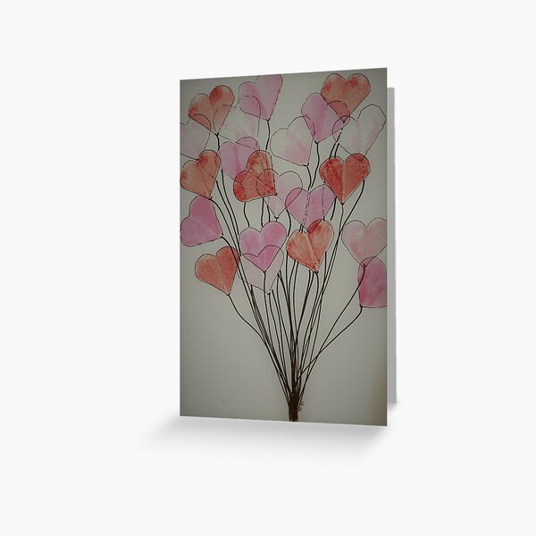 Heart Bouquet Greeting Card