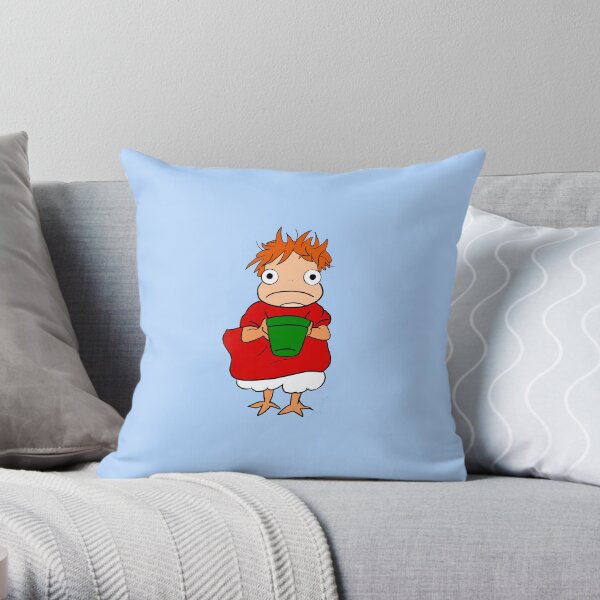 Ponyo avec leur seau Coussin