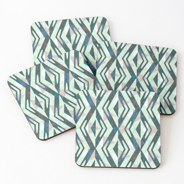 Item preview, Diamond Reflections Geometry Pattern- Color Verdant  designed and sold by TextileInstinct.