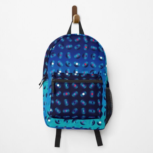 Item preview, Abstract tiny futuristic circles in deep blue and azure designed and sold by IngaDesign.