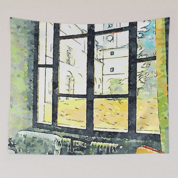Item preview, Istituto Emiliani: sitting room with large window designed and sold by Giuseppe Cocco.