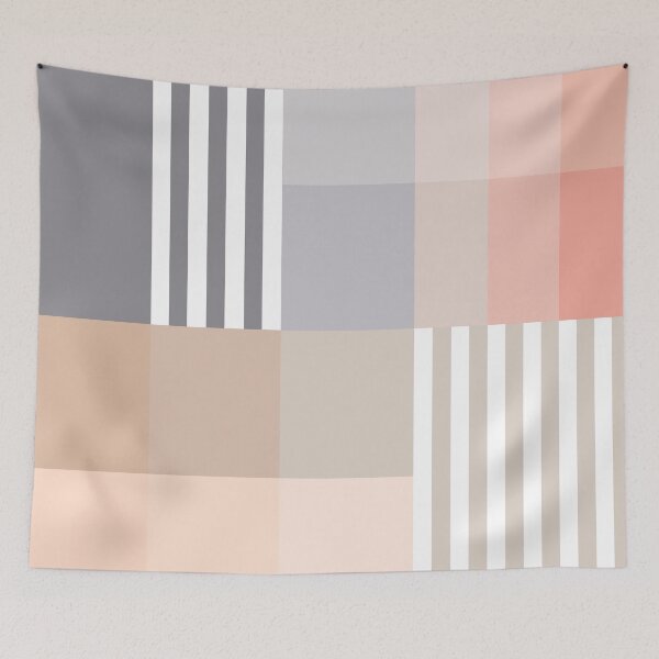 Item preview, Neutral Blush Gray Tan Geometric Square Pattern Earth Tones designed and sold by littledesignco.