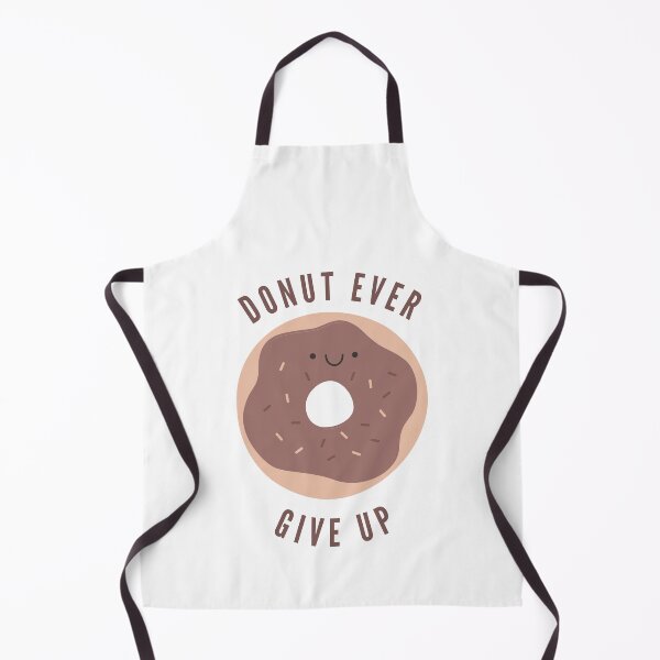 Item preview, Donut Ever Give Up Cute Motivational Quote - Chocolate Version designed and sold by yumiso.