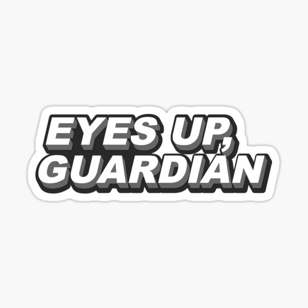 Ojos arriba, guardián - gris Pegatina