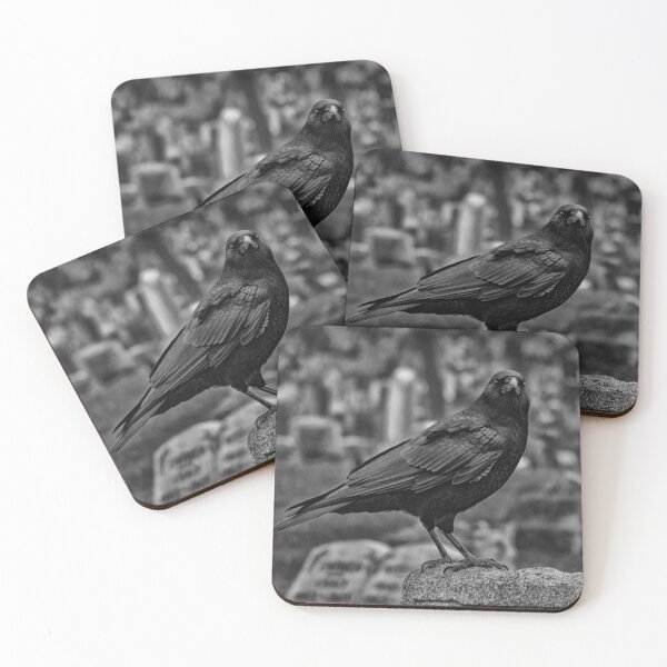 Item preview, Black And White Gothic Crow designed and sold by gothicrow.