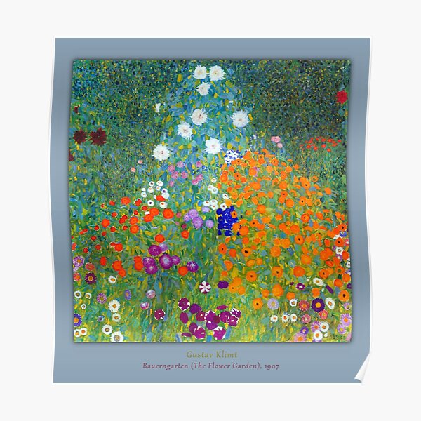 Enhanced Bauerngarten Gustav Klimt (1907) Poster