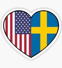 USA & Sweden Sticker