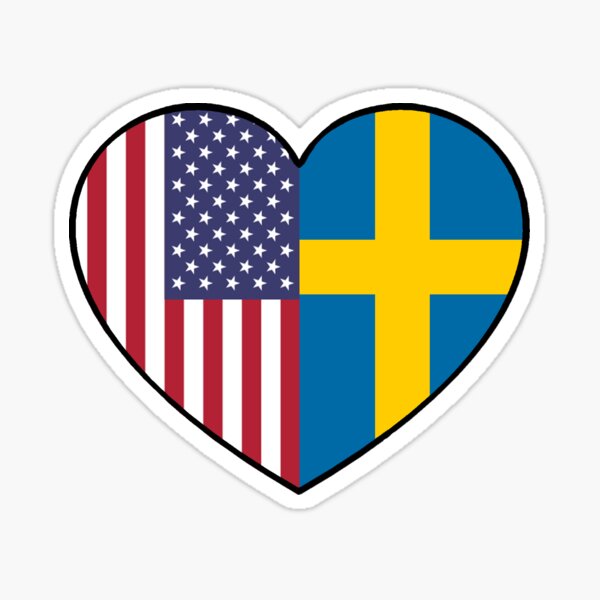 USA & Sweden Sticker
