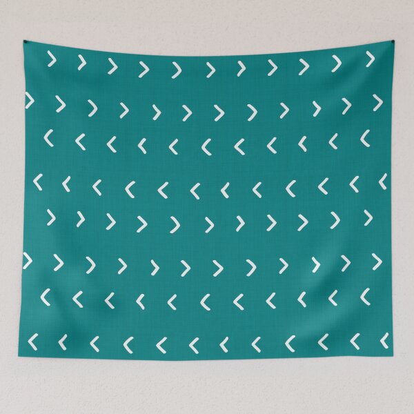 Item preview, Mud Cloth Arrowheads // Teal designed and sold by The Wellington Boot.