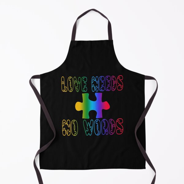 Item preview, Love Needs No Words Autism Awareness Puzzle Piece designed and sold by dreamofdenim.