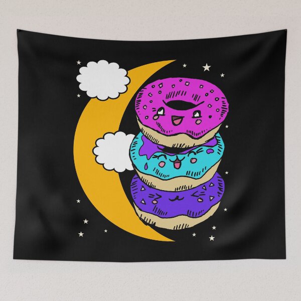 Item preview, Good Night Sleep Well Donuts Moon Stars designed and sold by AOCreativeProd.