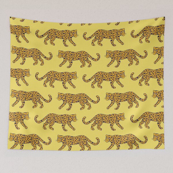 Item preview, Kitty Parade - Copper Navy on Yellow designed and sold by fancyashell.
