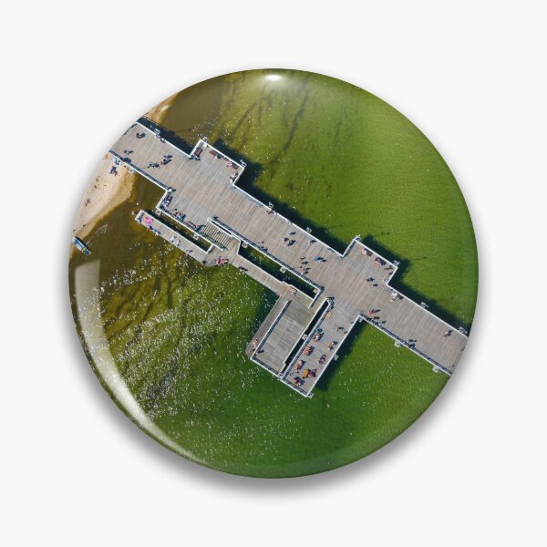 Item preview, Crowded beach during summertime aerial view designed and sold by Lukasz Szczepanski.