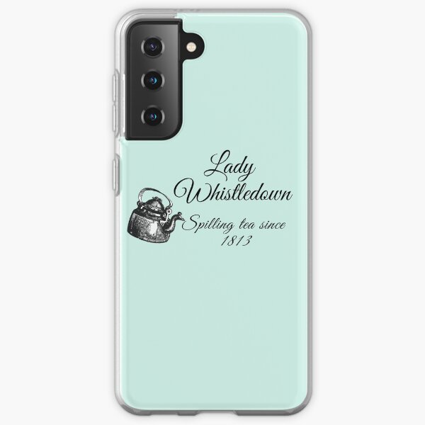 Bridgerton Lady Whistledown Spilling Tea Since 1813 Pattern Samsung Galaxy Soft Case