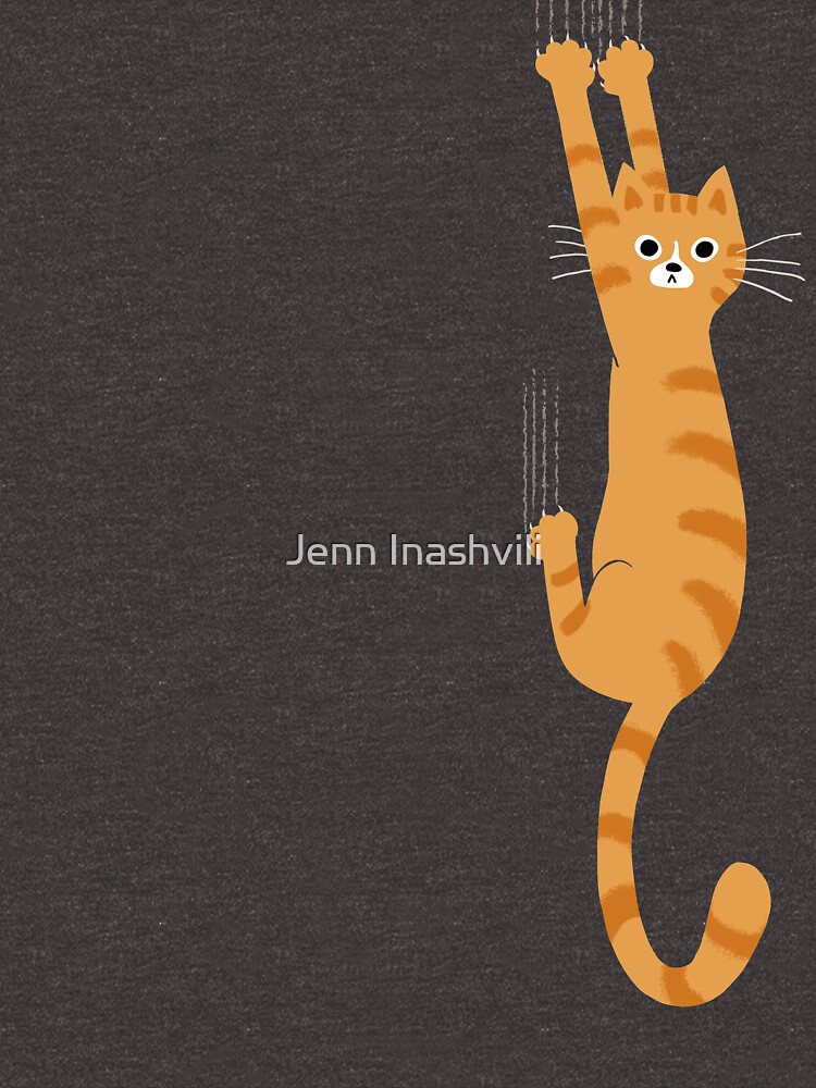 Orange Tabby Cat Hanging On Funny Striped Cat T Shirt For Sale By Shortcoffee Redbubble 0997