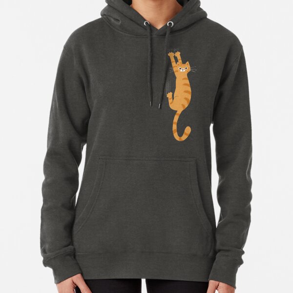 Item preview, Orange Tabby Cat Hanging On | Funny Striped Cat designed and sold by Jenn Inashvili.