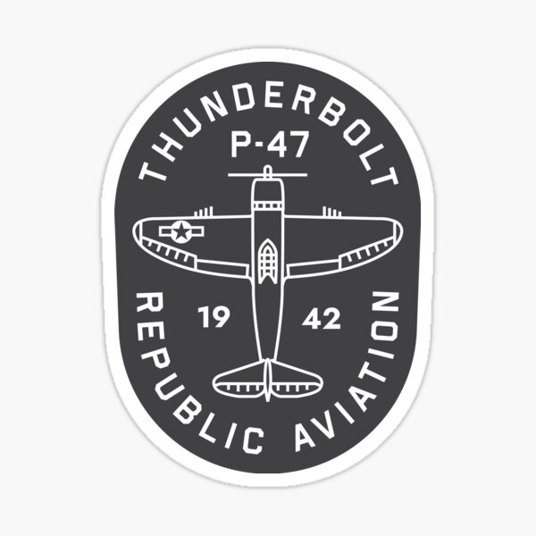 P-47 Thunderbolt Emblem Sticker