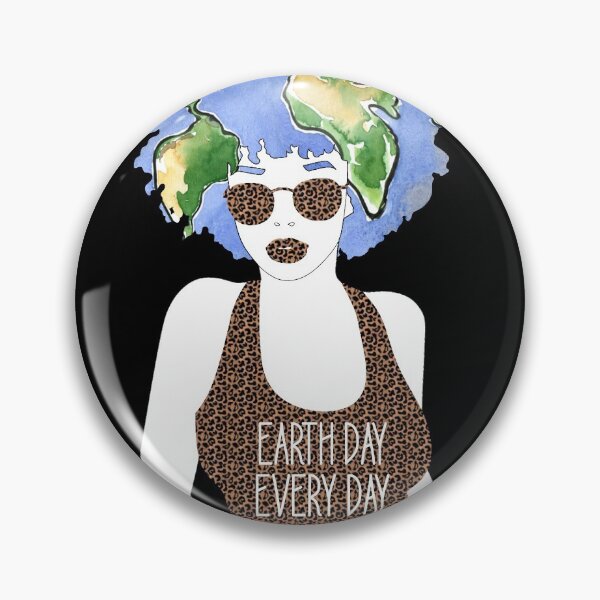 Item preview, Celebrate Earth Day Every Day Earth Hairdo, Earth Hair designed and sold by Catawampus-Cat.