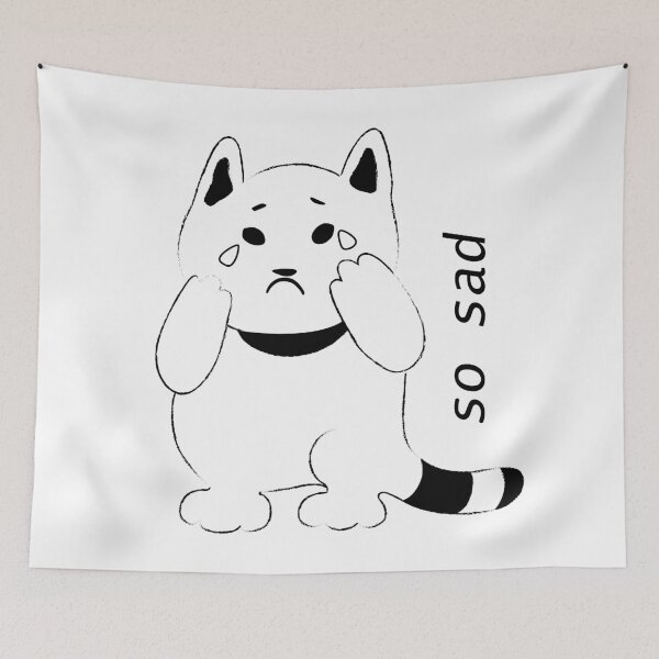 Item preview, Sad neko kitty designed and sold by SpottedPilot.