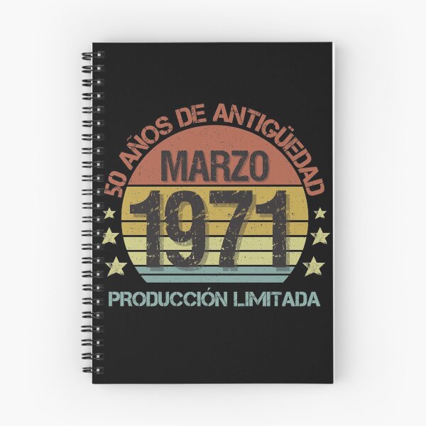 Item preview, 50th Birthday Gift for Him or Her Born in March 1971 in Spanish | Nacidos en Marzo 1971 Cumpleaños 50 Años Regalo de 50 Años designed and sold by InkItStudio.