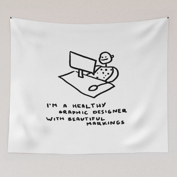 Item preview, I'm a Healthy Graphic Designer With Beautiful Markings designed and sold by 4naans.