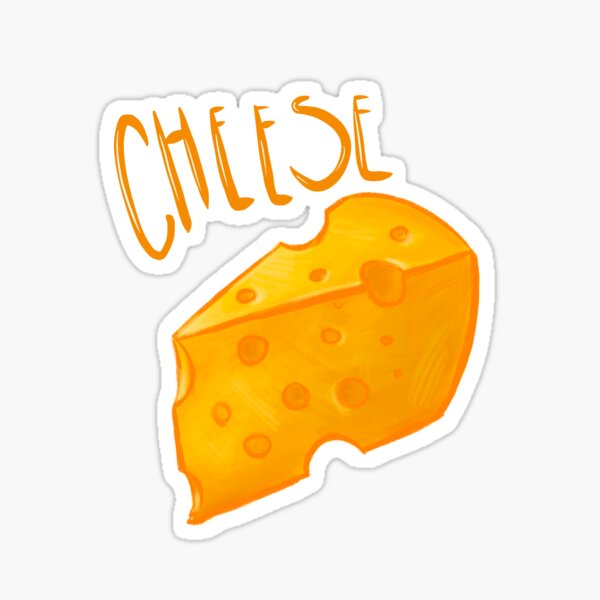 "Cheese" Sticker by LilyTreeArt Redbubble