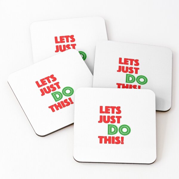 Item preview, Lets Just DO This! Glowing red and Green Motivational quote  designed and sold by tobyurbansketch.