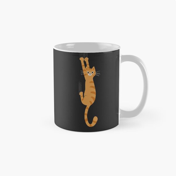 Item preview, Orange Tabby Cat Hanging On | Funny Striped Cat designed and sold by Jenn Inashvili.