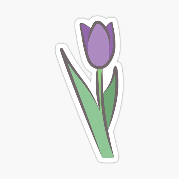 Aperçu de l'œuvre Belle fleur de tulipe minimaliste - Violet créée et vendue par AddisonArtworks.