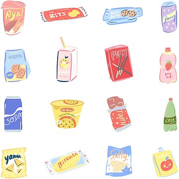 Asian Snacks Sticker Sheet Food Stickers Kawaii Stickers Cute Stationery  Planner Stickers Bujo Chinese Food Cute Japanese Food 