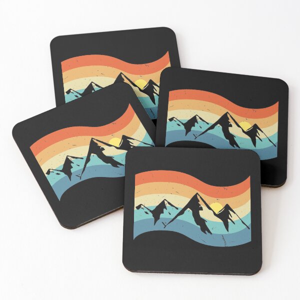 Item preview, Retro Vintage Mountain Sunset Hiking Camper Wanderlust designed and sold by Tom2468.