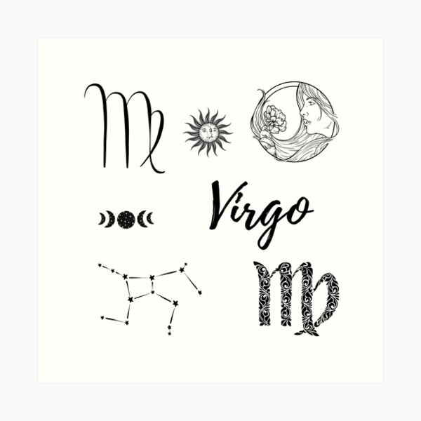 Virgo Tattoo Art Prints for Sale | Redbubble Virgo Tattoo Art Prints for Sale | Redbubble