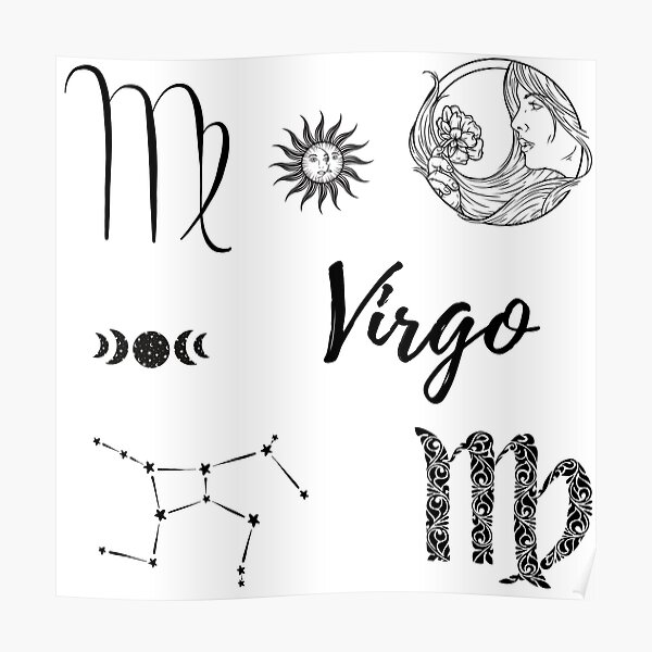 Virgo Sticker Pack Poster By M Artie Redbubble