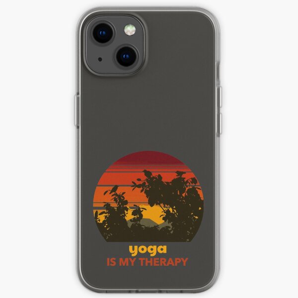Yoga is my therapy sunset iPhone Soft Case
